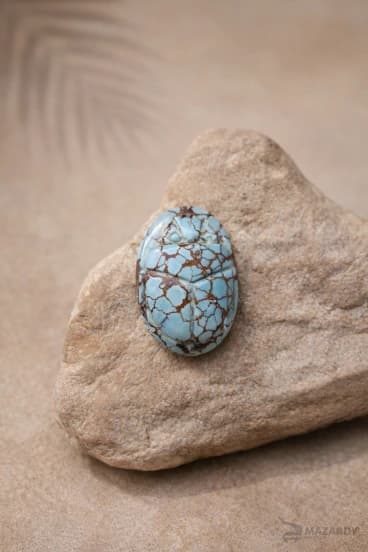 مزاد علي منحوتة جعران من الفيروز السيناوي الطبيعي 💙🇪🇬 auction image