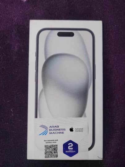 iphone 15 black 128 6 ram with face id ايفون جديد auction image